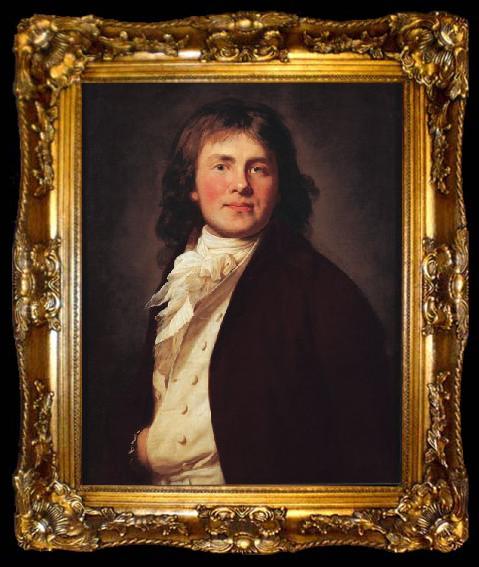framed  Anton  Graff Portrait of Friedrich August von Sivers, ta009-2